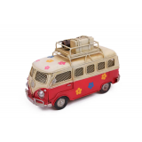 Vintage Tasarım Dekoratif Metal Minibüs Çerçeveli Ve Kumbaralı