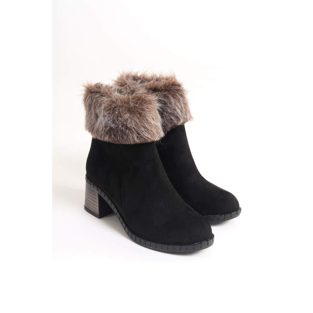 Lisinya948 Fermuarlı Ortopedik Taban Suya ve Soğuğa Dayanıklı Tüylü Topuklu Süet Kadın Bot ST Siyah Lisinya948 Fermuarlı Ortopedik Taban Suya ve Soğuğa Dayanıklı Tüylü Topuklu Süet Kadın Bot ST Siyah