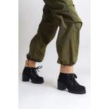 Lisinya948 Bağcıklı Fermuarlı Ortopedik Taban Topuklu Kürk Detaylı Süet Kadın Bot ST Siyah Lisinya948 Bağcıklı Fermuarlı Ortopedik Taban Topuklu Kürk Detaylı Süet Kadın Bot ST Siyah