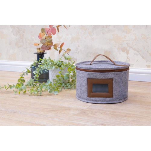 Deri Şeritli Pencereli Yuvarlak Çok Amaçlı Düzenleyici Organizer Kutu Keçe Çanta (mini) Deri Şeritli Pencereli Yuvarlak Çok Amaçlı Düzenleyici Organizer Kutu Keçe Çanta (mini)