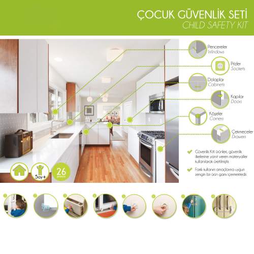 Çocuk Güvenlik Seti - Profesyonel 26 Parça Çocuk Güvenlik Seti - Profesyonel 26 Parça