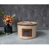 Deri Şeritli Pencereli Yuvarlak Çok Amaçlı Düzenleyici Organizer Kutu Keçe Çanta (maxi) Deri Şeritli Pencereli Yuvarlak Çok Amaçlı Düzenleyici Organizer Kutu Keçe Çanta (maxi)