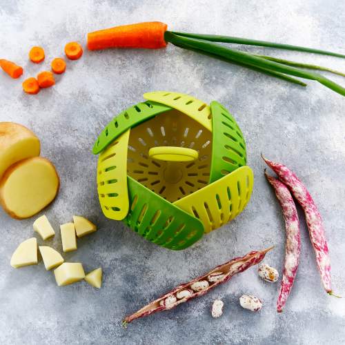 Plastik Katlanır Buharda Pişirme Aparatı Sağlıklı Haşlama Sepeti Plastik Katlanır Buharda Pişirme Aparatı Sağlıklı Haşlama Sepeti