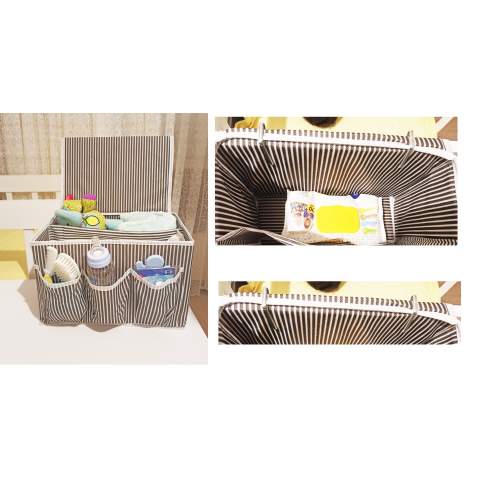 Tutturma Aparatlı Bebek Beşik Başucu Düzenleyici Kapaklı 5 Bölmeli Organizer Tutturma Aparatlı Bebek Beşik Başucu Düzenleyici Kapaklı 5 Bölmeli Organizer