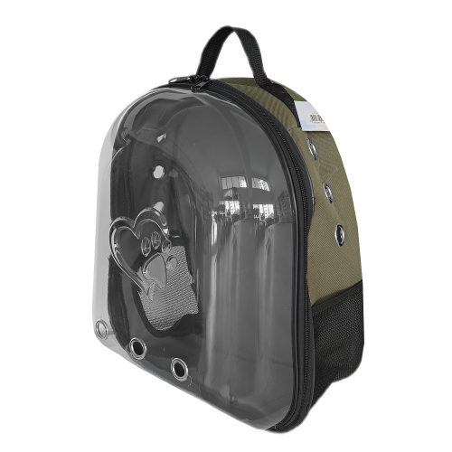 Kalpli Patili Astronot Şeffaf Taşıma Sırt Çantası Haki 24x32x42 cm Kalpli Patili Astronot Şeffaf Taşıma Sırt Çantası Haki 24x32x42 cm