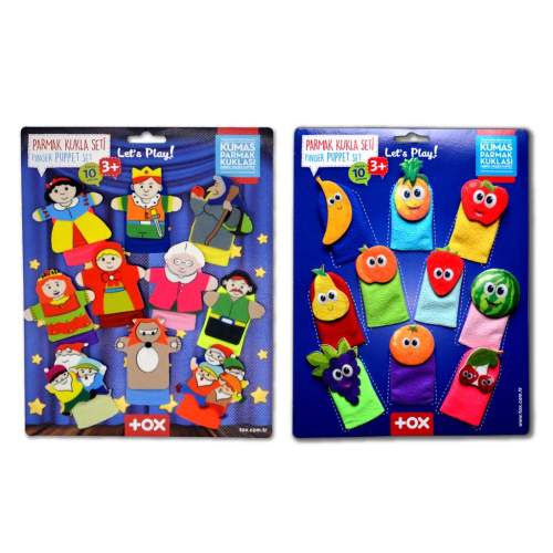 2 Set - 20 Parça Masal Kahramanları ve Meyveler Parmak Kukla 2 Set - 20 Parça Masal Kahramanları ve Meyveler Parmak Kukla