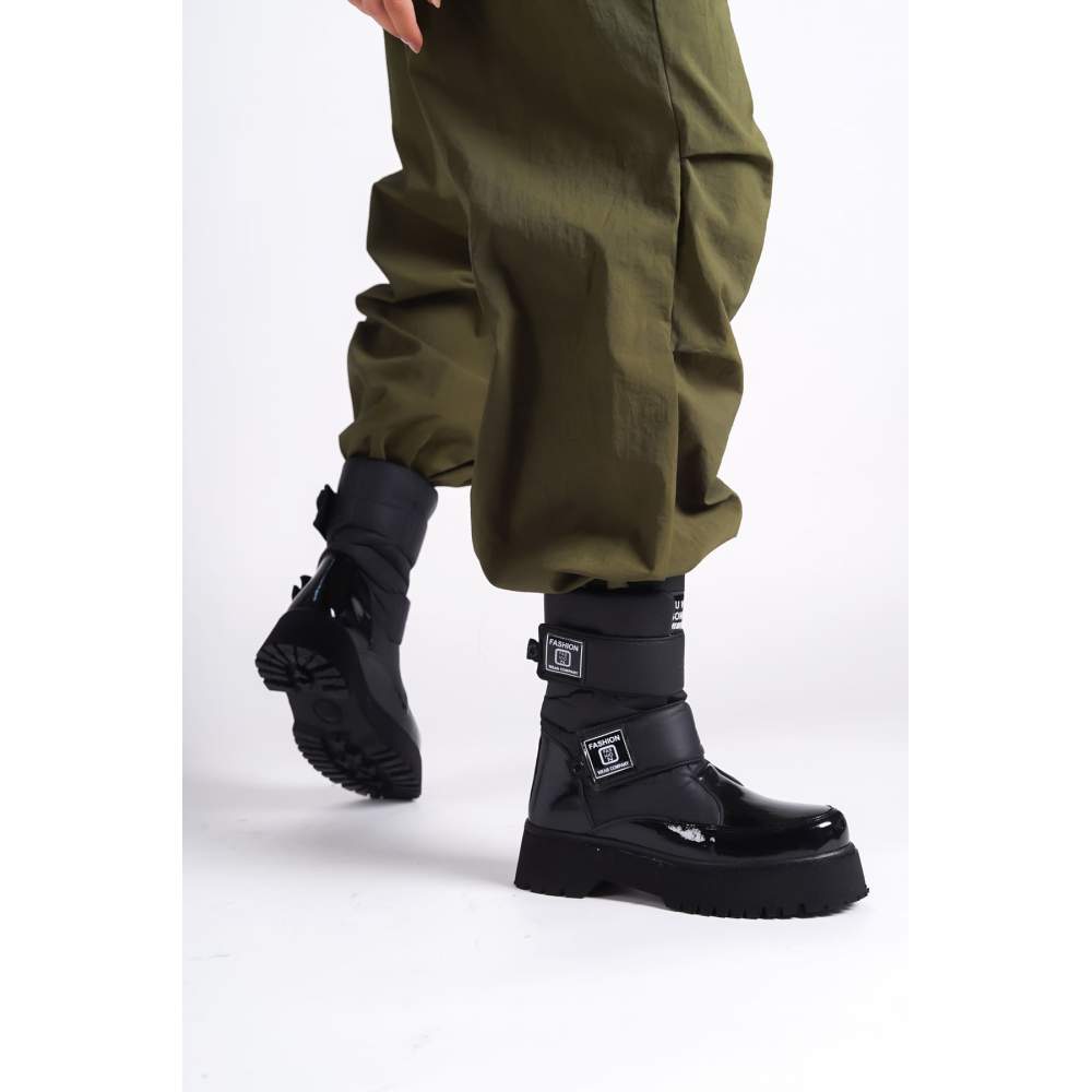 Lisinya948 Cırt Cırtlı Suya ve Soğuğa Dayanıklı Paraşüt Kumaş Rugan Kadın Bot ST Siyah Lisinya948 Cırt Cırtlı Suya ve Soğuğa Dayanıklı Paraşüt Kumaş Rugan Kadın Bot ST Siyah