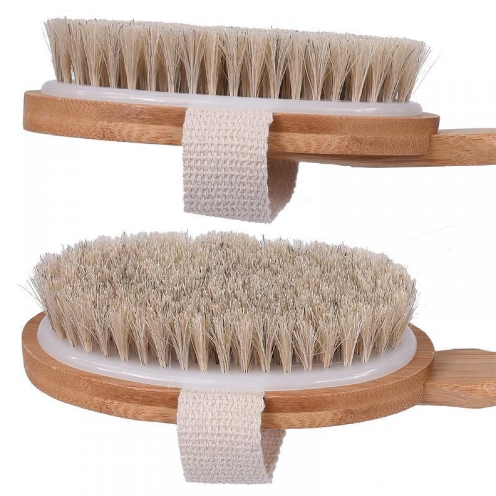 Parlak Ve Pürüzsüz Görünüm Sağlayan %100 Doğal At Kılı Selülit Fırçası (sökülebilir Sap) Parlak Ve Pürüzsüz Görünüm Sağlayan %100 Doğal At Kılı Selülit Fırçası (sökülebilir Sap)