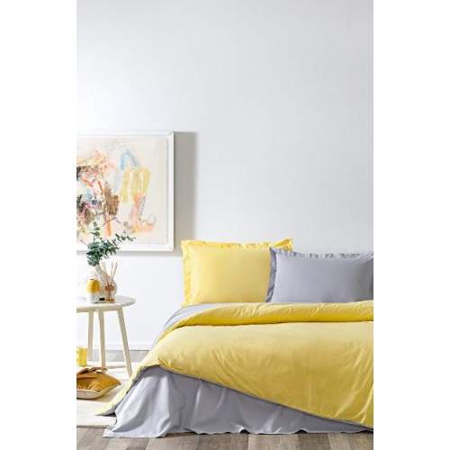 Özdilek Çift Kişilik Ranforce Nevresim Takımı Colormix Sarı Gri Özdilek Çift Kişilik Ranforce Nevresim Takımı Colormix Sarı Gri