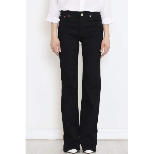 İspanyol Paça Kot Pantolon Siyah2