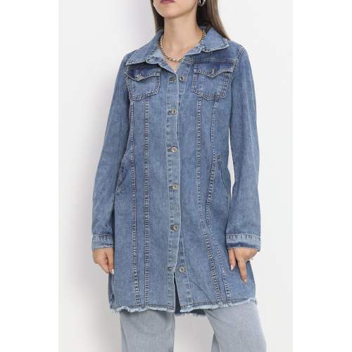 Uzun Kot Ceket Mavi Uzun Kot Ceket Mavi