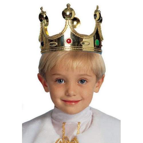 Plastik Kral Tacı Altın Renk Çocuk Boy Plastik Kral Tacı Altın Renk Çocuk Boy