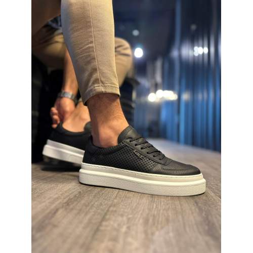 Günlük Ayakkabı  Siyah (Beyaz Taban)