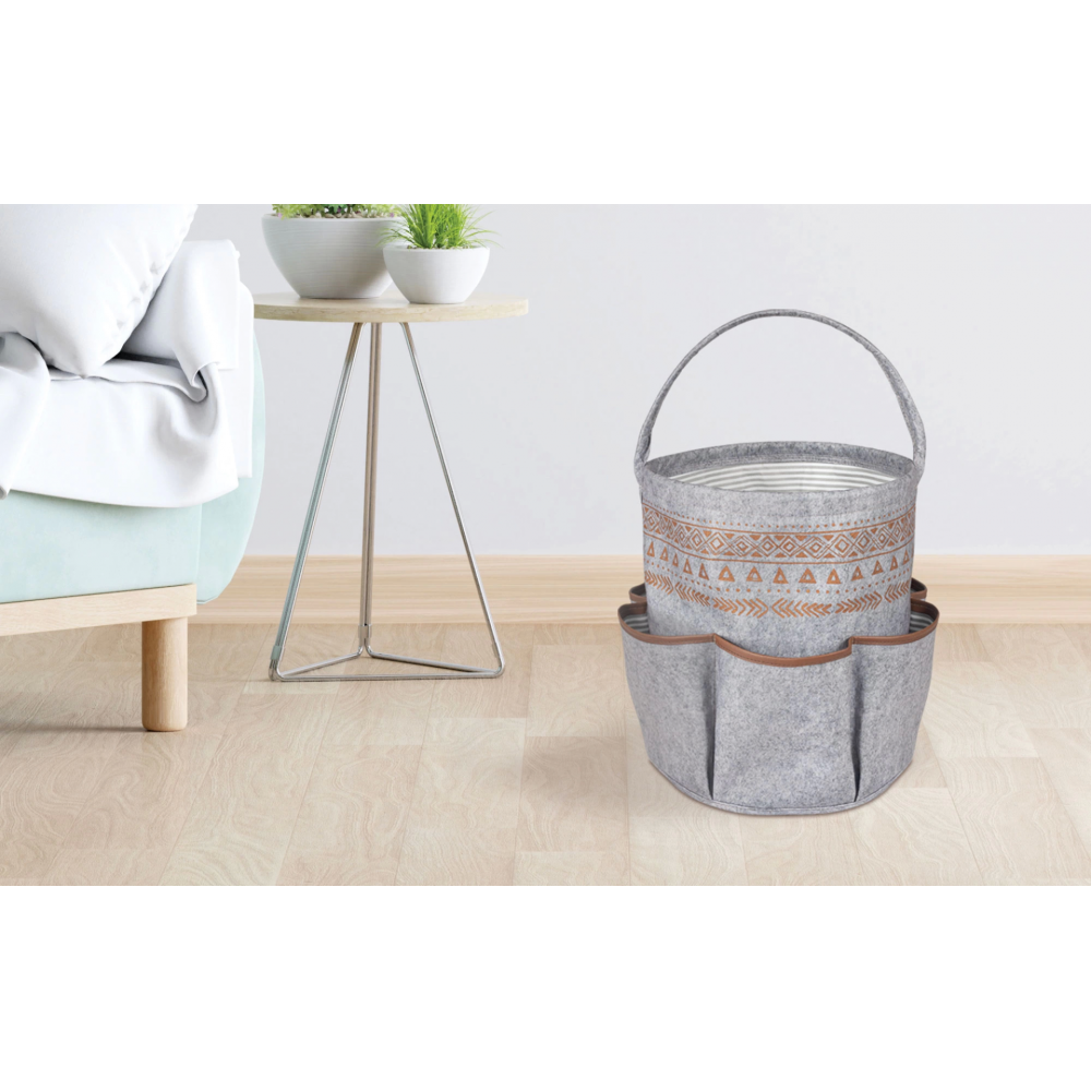 6 Cepli Deri Şeritli Yuvarlak Çok Amaçlı Düzenleyici Organizer Kutu Keçe Sepet 03914 6 Cepli Deri Şeritli Yuvarlak Çok Amaçlı Düzenleyici Organizer Kutu Keçe Sepet 03914