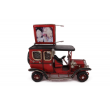 Vintage Tasarım Dekoratif Metal  Araba Çerçeveli