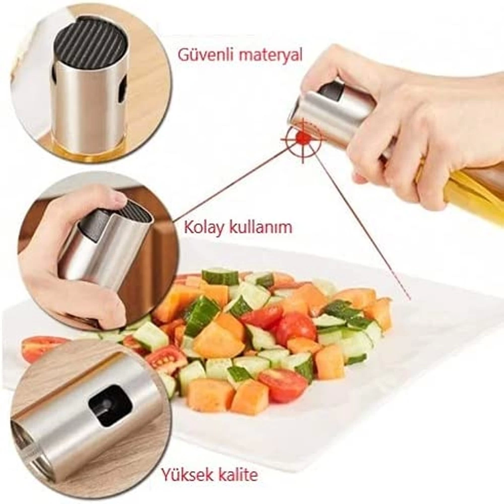 Çok Amaçlı Spreyli Sızdırmaz Cam Şişe Yağdanlık Limon Sirke Sos Püskürtücü Dağıtıcı Sprey Çok Amaçlı Spreyli Sızdırmaz Cam Şişe Yağdanlık Limon Sirke Sos Püskürtücü Dağıtıcı Sprey