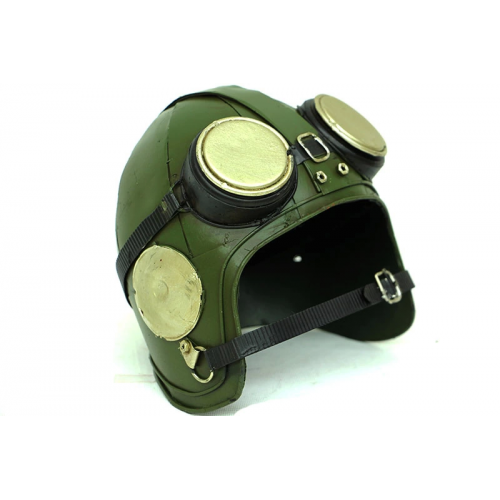 Vintage Tasarım Dekoratif Metal Pilot Kaskı Vintage Tasarım Dekoratif Metal Pilot Kaskı
