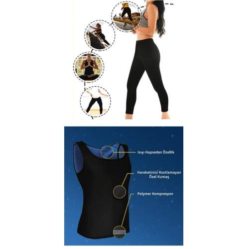 Termal Sauna Tayt + Atlet TAKIM ( S ) Neotex Terletme Takımı Termal Sauna Tayt + Atlet TAKIM ( S ) Neotex Terletme Takımı