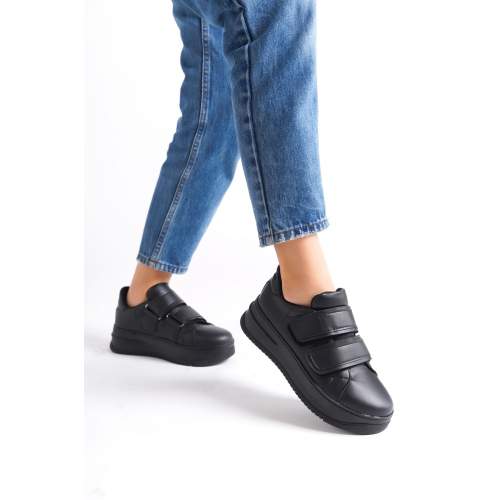 Lisinya948 Bağcıksız Cırt Cırtlı Ortopedik Taban Kadın Sneaker Ayakkabı ST Siyah Lisinya948 Bağcıksız Cırt Cırtlı Ortopedik Taban Kadın Sneaker Ayakkabı ST Siyah