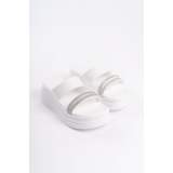 Lisinya948 Düz Topuklu Taşlı Şeritli Kalın ve Ortopedik Taban Kadın Terlik BT Beyaz Lisinya948 Düz Topuklu Taşlı Şeritli Kalın ve Ortopedik Taban Kadın Terlik BT Beyaz