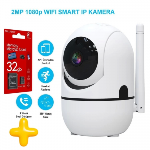 Hafıza Kartlı Wifi Akıllı Kamera Hareket Algılamalı Gece Görüşlü Bebek Kamera Hafıza Kartlı Wifi Akıllı Kamera Hareket Algılamalı Gece Görüşlü Bebek Kamera