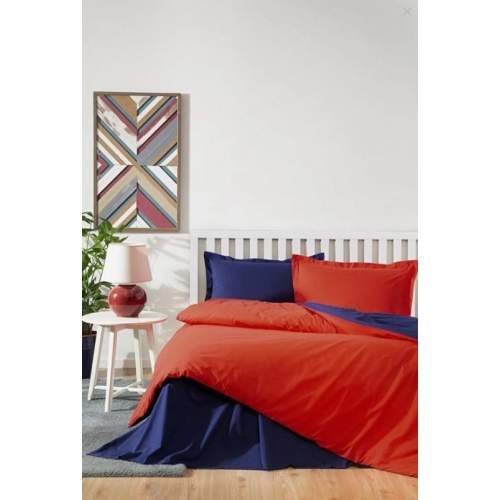 Özdilek Çift Kişilik Ranforce Nevresim Takımı Colormix Kırmızı Lacivert