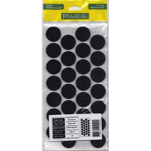 Pacific 6128 BL Yapışkanlı Keçe 28 mm Siyah Pacific 6128 BL Yapışkanlı Keçe 28 mm Siyah