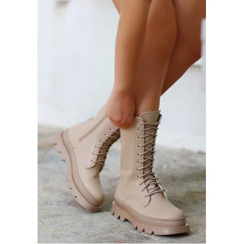 Nude Cilt Bağcıklı Postal Nude Cilt Bağcıklı Postal