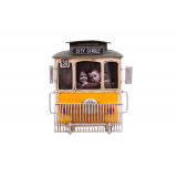 Vintage Tasarım Dekoratif Metal Çerçeve Tramvay Temalı