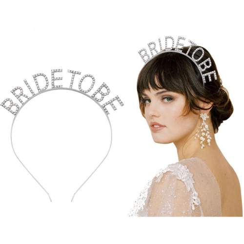 Gümüş Kaplama Kristal Taşlı Bride To Be Gelin Tacı 16x17 cm Gümüş Kaplama Kristal Taşlı Bride To Be Gelin Tacı 16x17 cm