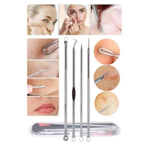 4 lü Kutulu Paslanmaz Komedon Akne - Siyah Nokta Temizleyici Set 4 lü Kutulu Paslanmaz Komedon Akne - Siyah Nokta Temizleyici Set