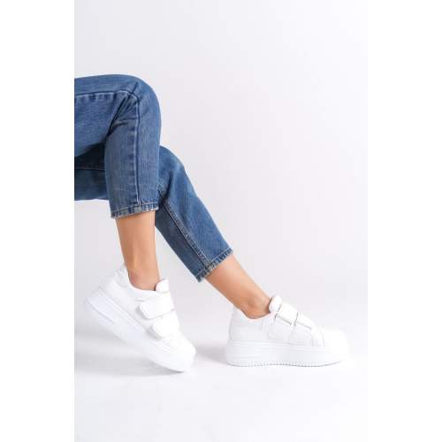 Lisinya948 Bağcıksız Cırt Cırtlı Ortopedik Taban Kadın Sneaker Ayakkabı BT Beyaz Lisinya948 Bağcıksız Cırt Cırtlı Ortopedik Taban Kadın Sneaker Ayakkabı BT Beyaz