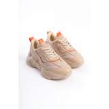 Lisinya948 Bağcıklı Ortopedik Taban Triko Detaylı Kadın Spor Ayakkabı TT Ten/Turuncu Lisinya948 Bağcıklı Ortopedik Taban Triko Detaylı Kadın Spor Ayakkabı TT Ten/Turuncu