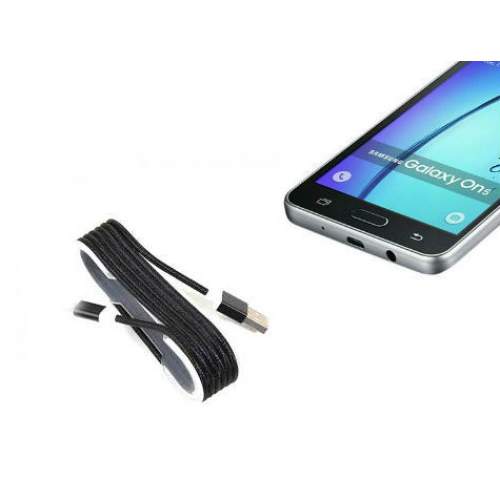 Android Örgü Şeklinde Renkli Çelik Şarj Data Kablosu - Siyah Android Örgü Şeklinde Renkli Çelik Şarj Data Kablosu - Siyah