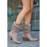 Vizon Süet Topuklu Bot