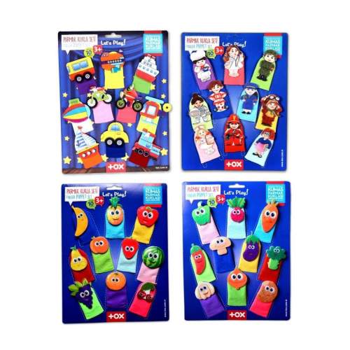 4 Set - 40 Parça Meyveler , Sebzeler , Meslekler ve Taşıtlar Parmak Kukla 4 Set - 40 Parça Meyveler , Sebzeler , Meslekler ve Taşıtlar Parmak Kukla