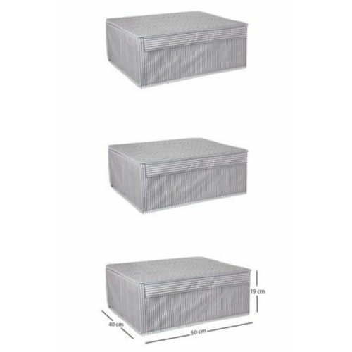 Baza Altı Boy Çok Amaçlı Düzenleyici Kutu Organizer Cırt Cırtlı Hurç 19cm X 40cm X 50cm (5 Adet)