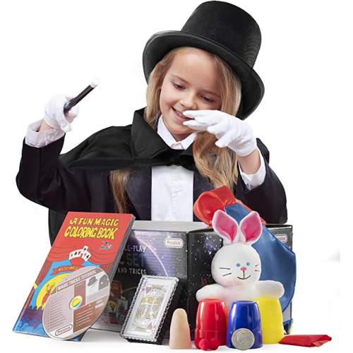 Çocuk Boy Siyah Sihirbaz Pelerini Siyah Sihirbaz Şapkası ve 7 Parça Sihirbazlık Oyunları Çocuk Boy Siyah Sihirbaz Pelerini Siyah Sihirbaz Şapkası ve 7 Parça Sihirbazlık Oyunları