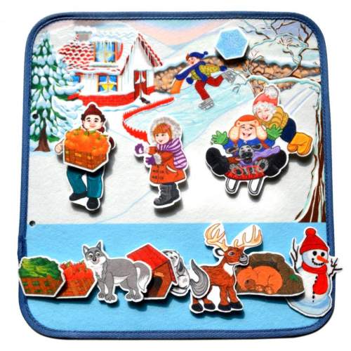 ( Kış ) Keçe Cırtlı Aktivite Sayfası - Çocuk Etkinlik , Eğitici Oyuncak ( Kış ) Keçe Cırtlı Aktivite Sayfası - Çocuk Etkinlik , Eğitici Oyuncak