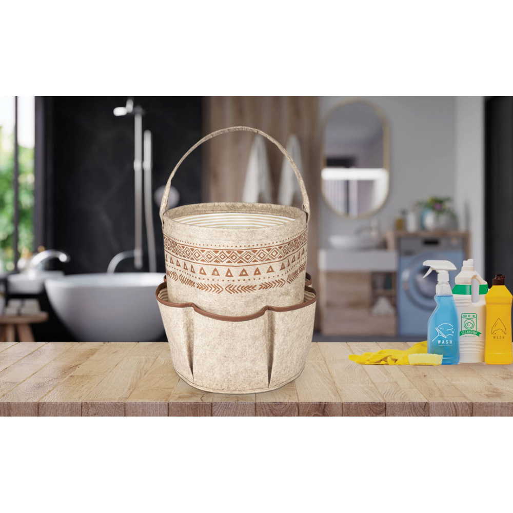 6 Cepli Deri Şeritli Yuvarlak Çok Amaçlı Düzenleyici Organizer Kutu Keçe Sepet 03914 6 Cepli Deri Şeritli Yuvarlak Çok Amaçlı Düzenleyici Organizer Kutu Keçe Sepet 03914