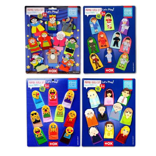 4 Set - 40 Parça Masal Kahramanları, Aile Bireyleri , Meslekler ve Emojiler Parmak Kukla 4 Set - 40 Parça Masal Kahramanları, Aile Bireyleri , Meslekler ve Emojiler Parmak Kukla