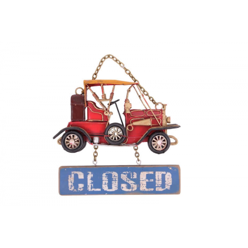 Vintage Tasarım Dekoratif Metal Kapı Yazısı Nostaljik Araba Vintage Tasarım Dekoratif Metal Kapı Yazısı Nostaljik Araba