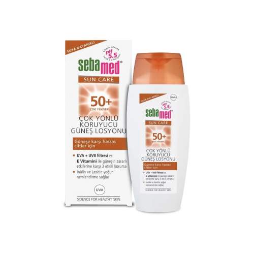 Sebamed Sun Care 50+ Güneş Losyonu + 150 ml Yüz Güneş Kremi Sebamed Sun Care 50+ Güneş Losyonu + 150 ml Yüz Güneş Kremi