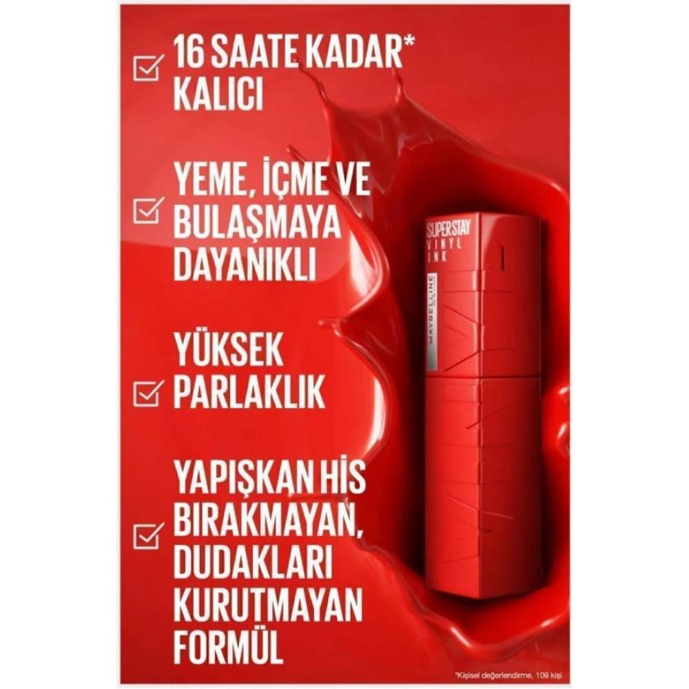 Maybelline Vinyl Ink No:35 Cheeky Likit Ruj Maybelline Vinyl Ink No:35 Cheeky Likit Ruj