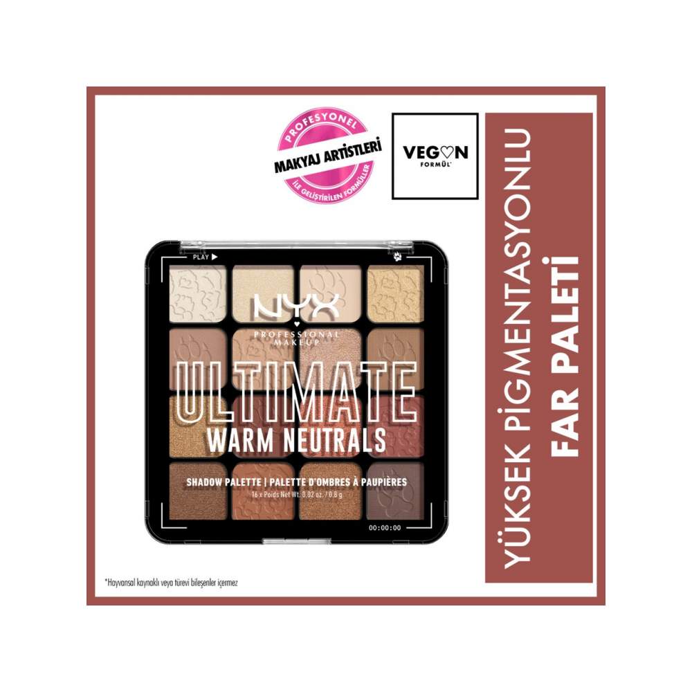 Nyx Professional Makeup Ultimate Shadow Palette Warm Neutrals Göz Farı Nyx Professional Makeup Ultimate Shadow Palette Warm Neutrals Göz Farı