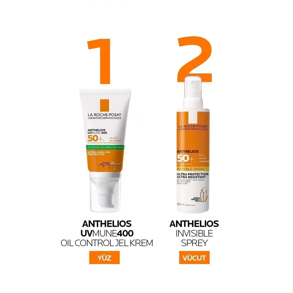 La Roche Posay ANTHELIOS UVMUNE 400 OIL CONTROL GEL-CREAM GÜNEŞ KREMİ-50 ML La Roche Posay ANTHELIOS UVMUNE 400 OIL CONTROL GEL-CREAM GÜNEŞ KREMİ-50 ML