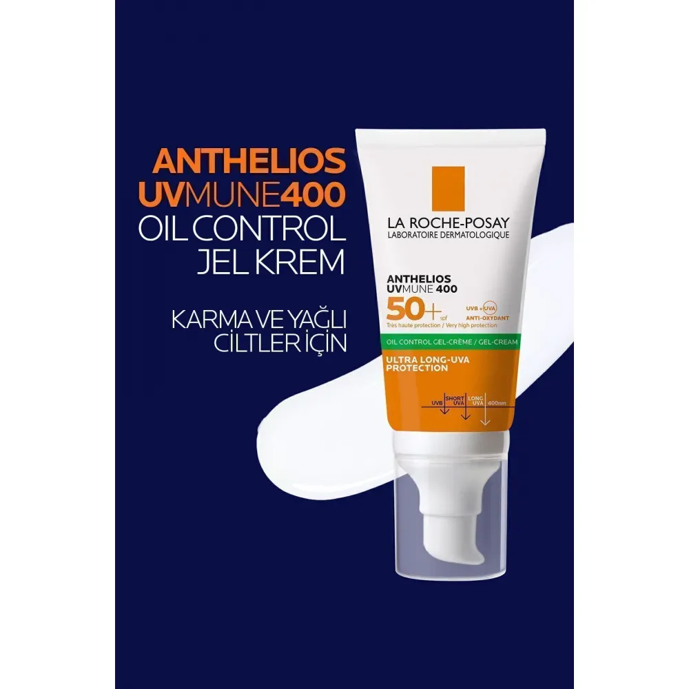 La Roche Posay ANTHELIOS UVMUNE 400 OIL CONTROL GEL-CREAM GÜNEŞ KREMİ-50 ML La Roche Posay ANTHELIOS UVMUNE 400 OIL CONTROL GEL-CREAM GÜNEŞ KREMİ-50 ML