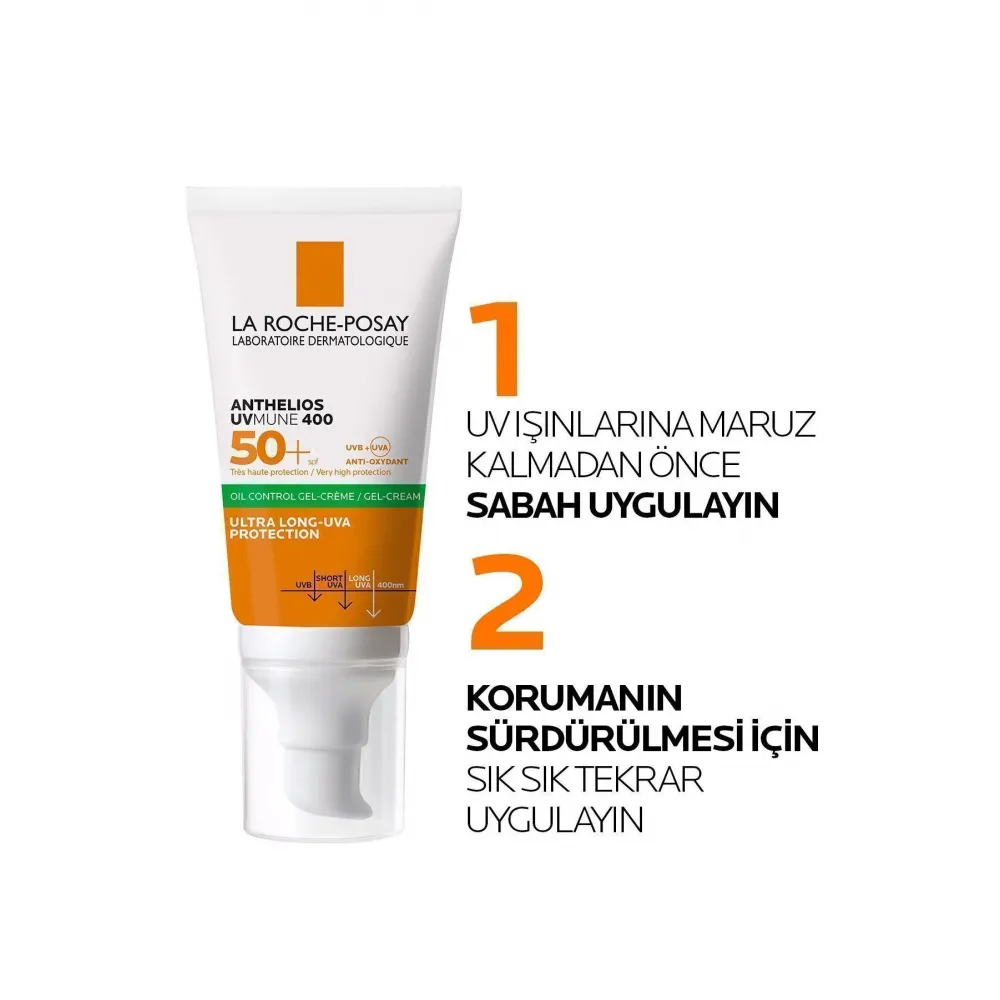 La Roche Posay ANTHELIOS UVMUNE 400 OIL CONTROL GEL-CREAM GÜNEŞ KREMİ-50 ML La Roche Posay ANTHELIOS UVMUNE 400 OIL CONTROL GEL-CREAM GÜNEŞ KREMİ-50 ML