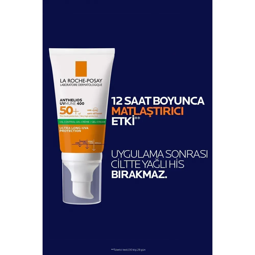 La Roche Posay ANTHELIOS UVMUNE 400 OIL CONTROL GEL-CREAM GÜNEŞ KREMİ-50 ML La Roche Posay ANTHELIOS UVMUNE 400 OIL CONTROL GEL-CREAM GÜNEŞ KREMİ-50 ML