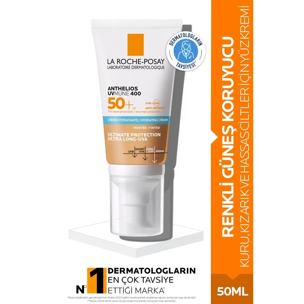 La Roche Posay Anthelios UVMune 400 Hydrating Cream SPF50+ 50 ml (Tinted/Renkli) La Roche Posay Anthelios UVMune 400 Hydrating Cream SPF50+ 50 ml (Tinted/Renkli)